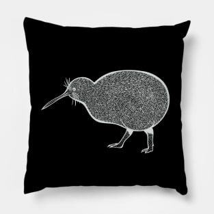 Kiwi Bird - hand drawn detailed animal art Pillow