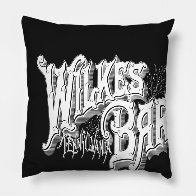 Vintage Wilkes-Barre, PA Pillow by DonDota