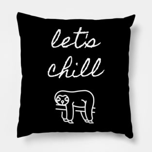 sloth chill tee Pillow