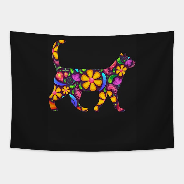 Cute Flowers Rainbows Adorable Tapestry by GreenCowLand