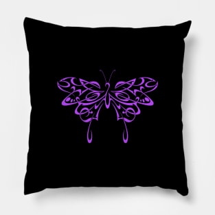 Tribal butterfly (purple) Pillow