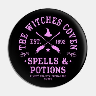 Wiccan Occult Witchcraft Witches Coven Spells & Potions Pin