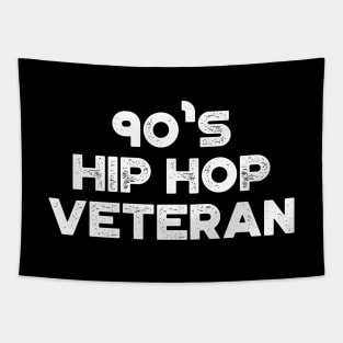 90's Hip Hop Veteran Vintage Retro (White) Tapestry