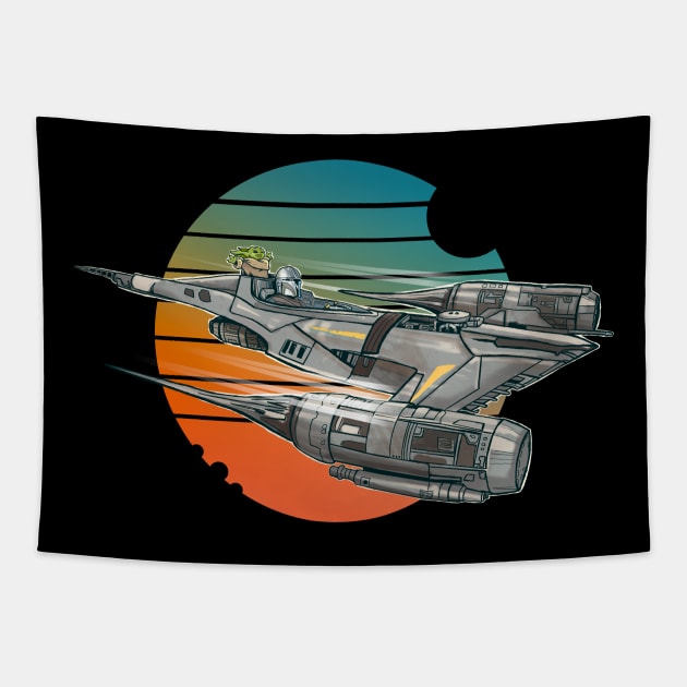 Mando N1 Starfighter Tapestry by Rackham