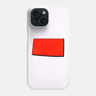 Bright Red Colorado Outline Phone Case