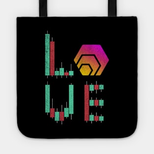 Vintage LOVE Stock Chart HEX Coin Valentine HEX Crypto Token Cryptocurrency Blockchain Wallet Birthday Gift For Men Women Kids Tote