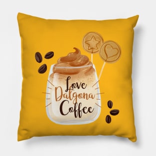 Love Dalgona Coffee Pillow