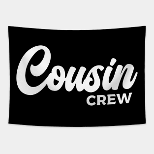 Cousin Matching Family Typography White Tapestry