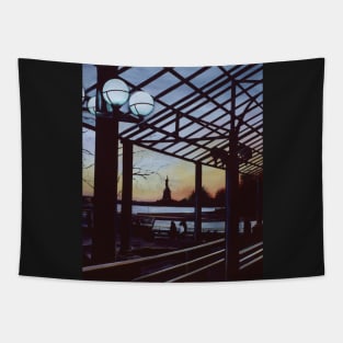 Dusk at Freedom's Birthplace, Ellis Island Tapestry