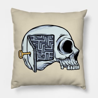 puzzle in the skull Pillow