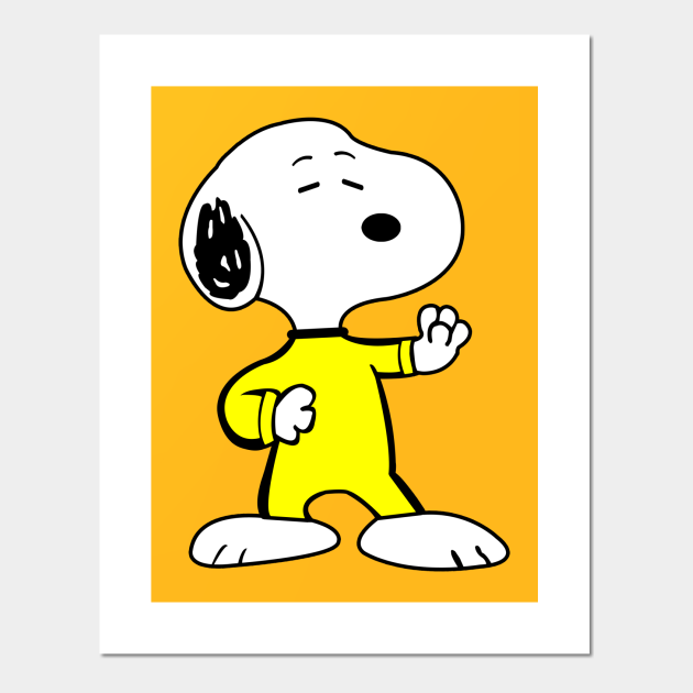 Snoopy Bruce Lee Snoopy Fan Poster Und Kunst Teepublic De
