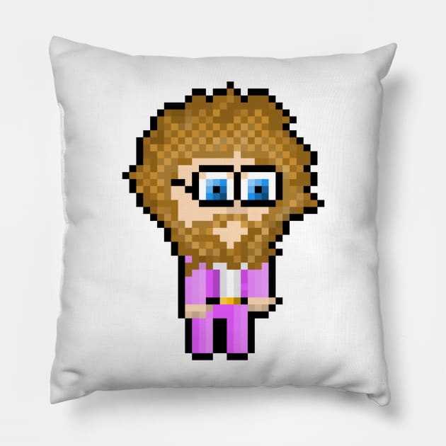 disco sprung Pillow by animaperio pixel retro