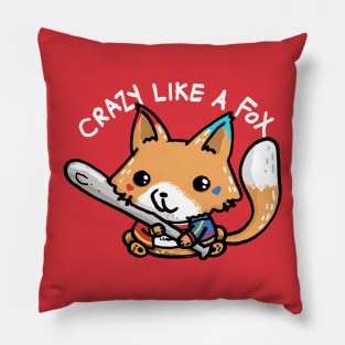 crazy like a fox Pillow