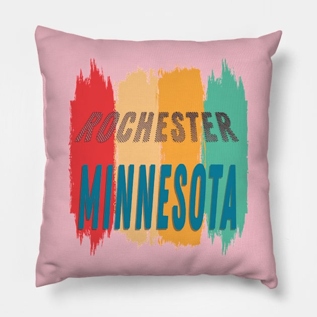 Rochester Mn Pillow by TeeText