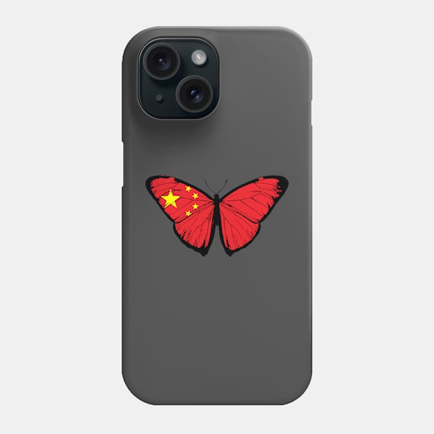 Vintage China Butterfly Moth | Pray For China and Stand with China Phone Case by Mochabonk