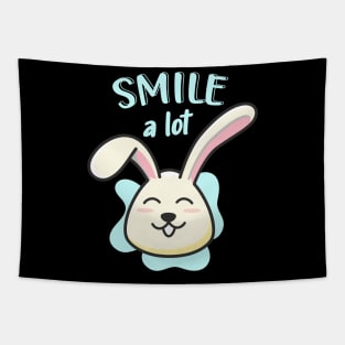 Cute Bunny Smile A Lot Funny Rabbit Tapestry