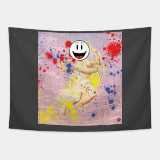 Vintage Smiley Cherub Tapestry