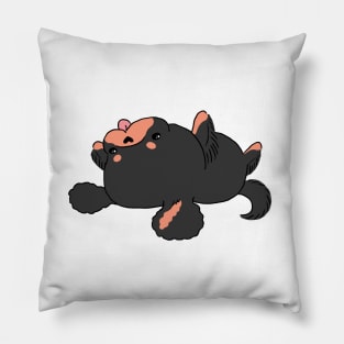 Kawaii Cavalier King Charles Spaniel - Black and Tan Pillow