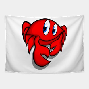 Happy Crab Zodiac Sign Tapestry