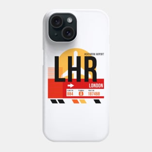 London Heathrow (LHR) Airport // Sunset Baggage Tag Phone Case