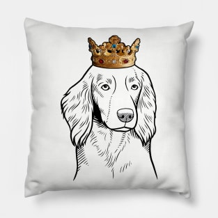 Welsh Springer Spaniel Dog King Queen Wearing Crown Pillow