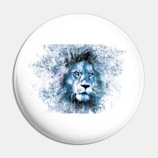 Galaxy LION in space particles Pin