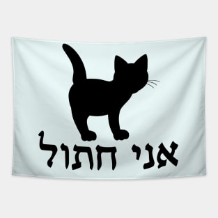 I'm A Cat (Hebrew, Masculine) Tapestry