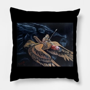 Dreaming of flying with dragons Pillow