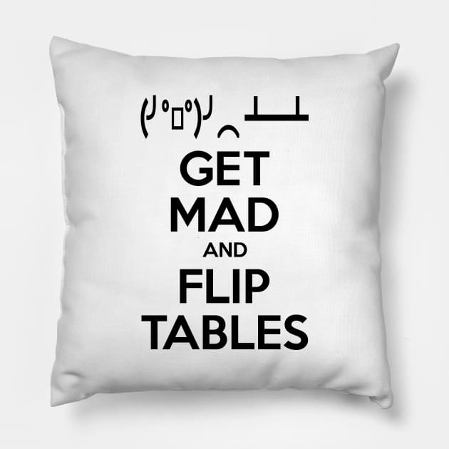 Get Mad and Flip Tables Pillow by tinybiscuits