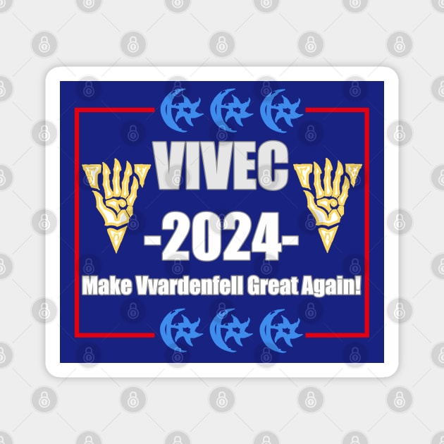 Vivec 2024: Make Vvardenfell Great Again! Magnet by FrenArt