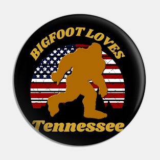 Bigfoot loves America and Tennessee too Pin