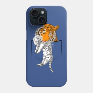 Mother tigress with baby tiger in your pocket Phone Case