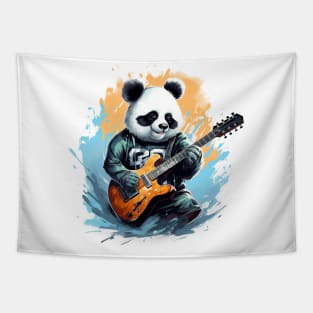 panda play guitar Tapestry