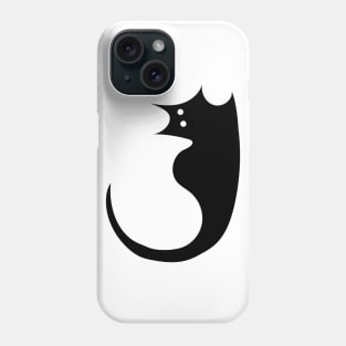 Black cat forms the word Cat Phone Case