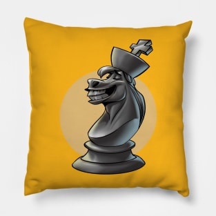 Black chess king Pillow