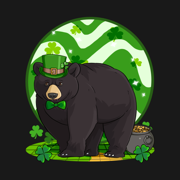 Black Bear St Patricks Day Leprechaun by Noseking