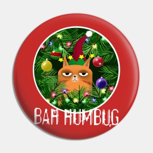 Bah Humbug Cat Pin