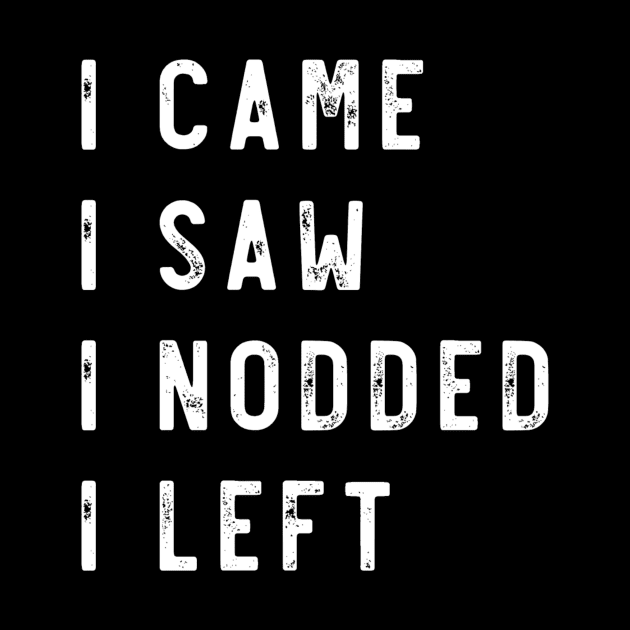 I came I saw I nodded I left by Lone Maverick