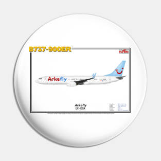 Boeing B737-900ER - Arkefly (Art Print) Pin