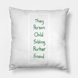 Gender-Neural Titles (green) Pillow