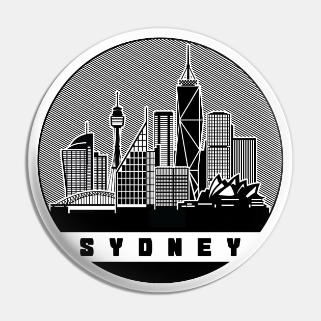 Sydney Australia Skyline Pin by travel2xplanet