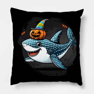 Happy Halloween by Shark 03 Pillow