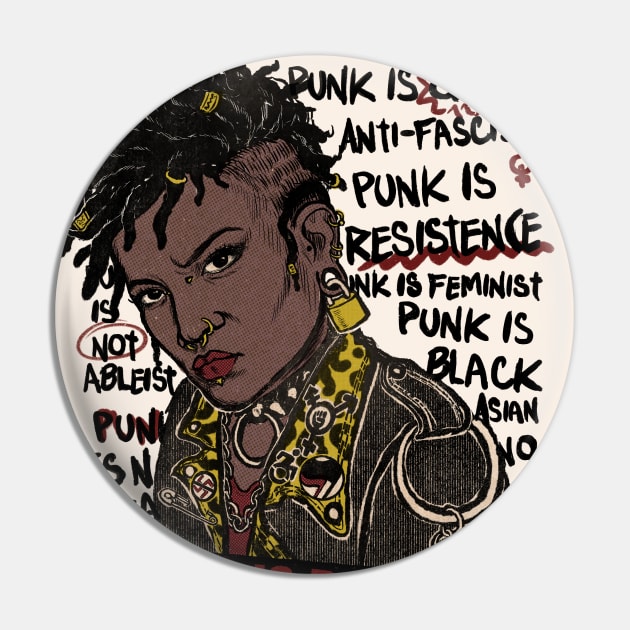 Feminism Is Punk Pins | LookHUMAN