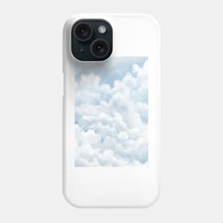 Blue Fluffy Clouds Phone Case