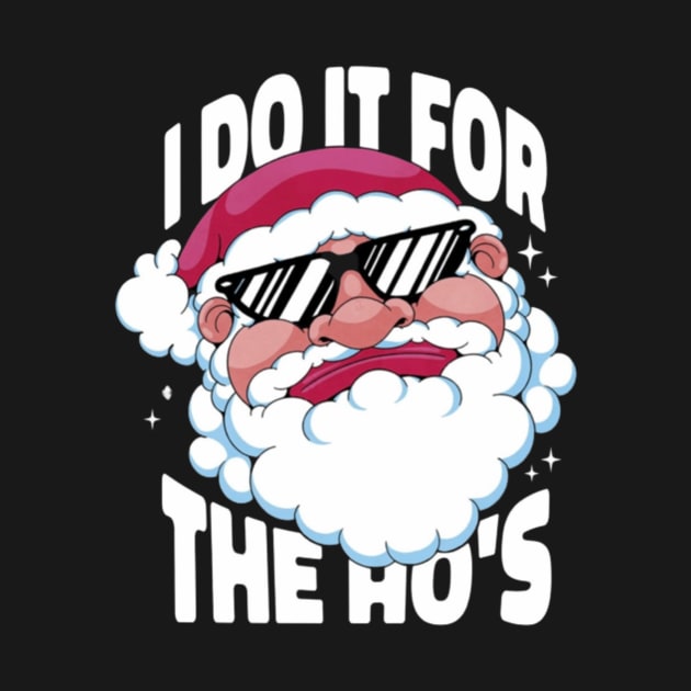 Funny santa claus with glasses t-shirt design by CharactersFans