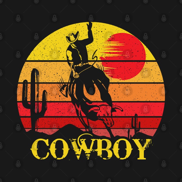 Cowboy Western Cowboys Rodeo Bull Riding by DARSHIRTS