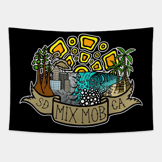 MIX MOB Paradise Found SD CA Tapestry by Mix Mob