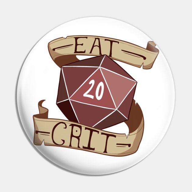 Eat Crit Pin by MatteBat