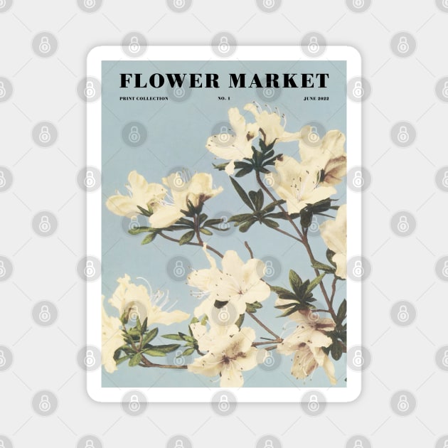 Flower Market Pressed Flower Wall Art Exhibition Floral Gift Magnet by VanillaArt