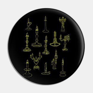 Antique Candlesticks Taxonomy Pin